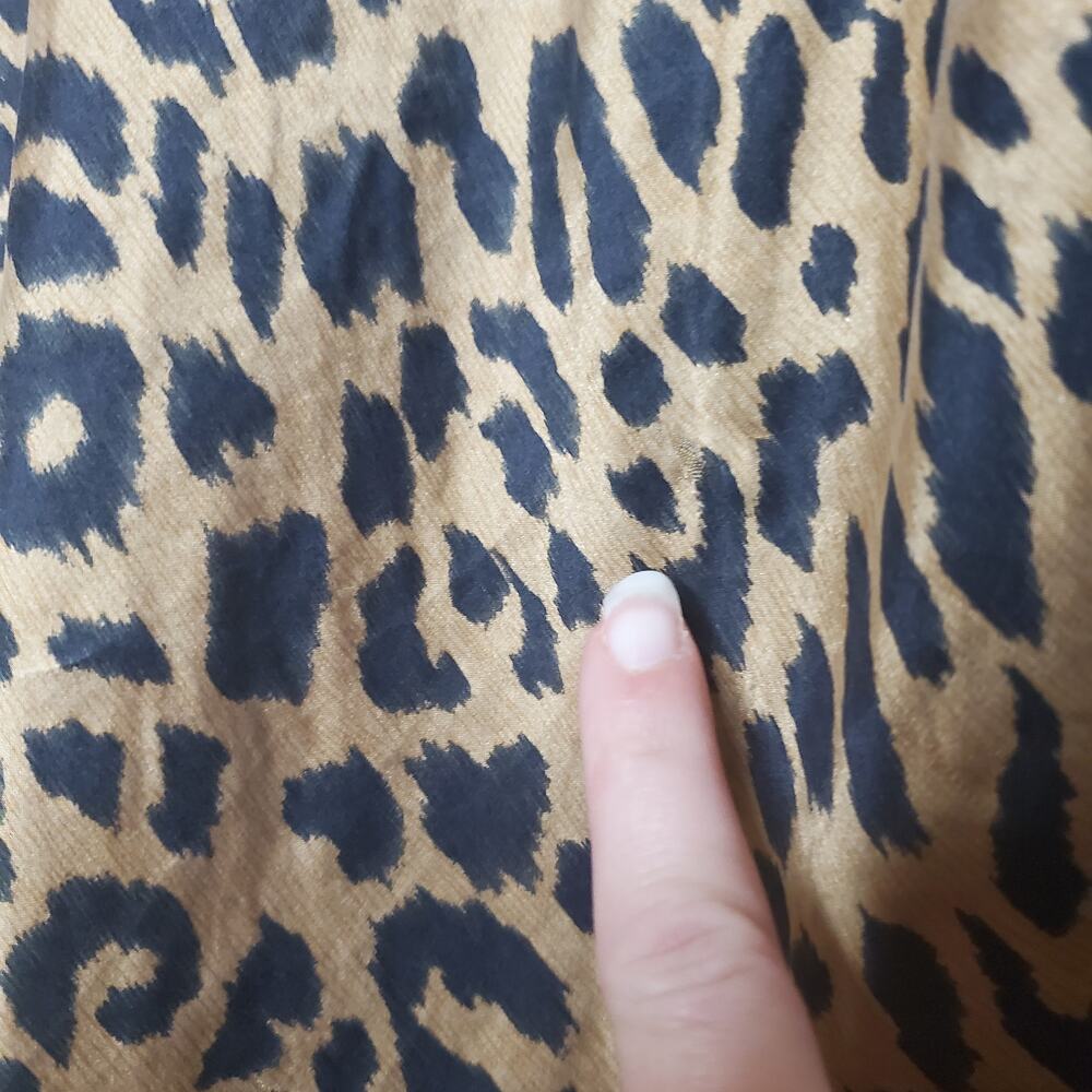 Victoria's Secret Vintage Leopard Print Silk Chemise Slip Black Lace Trim Medium - Picture 9 of 16